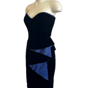 EMPORIO ARMANI Velvet dress SZ 42 Made in Italy.